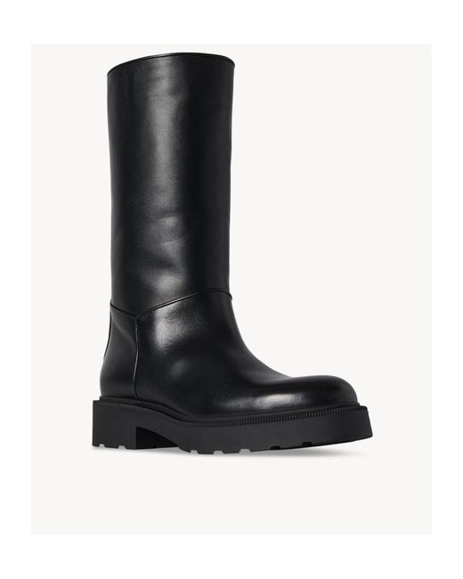 The Row Black Round-Head Boots