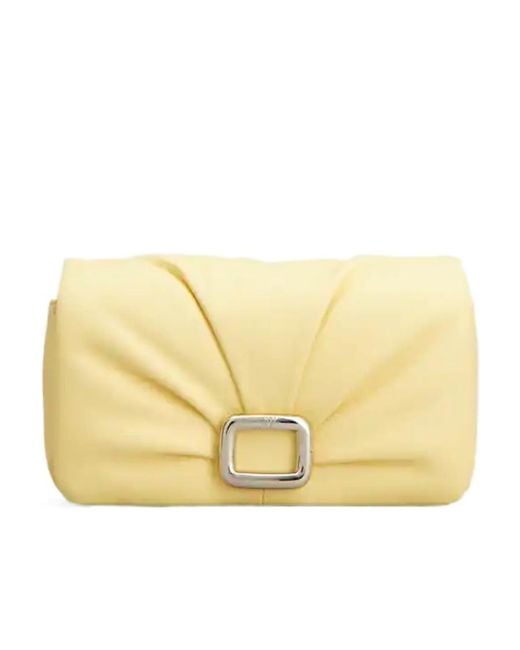 Roger Vivier Natural Ruched Detailed Mini Crossbody Bag