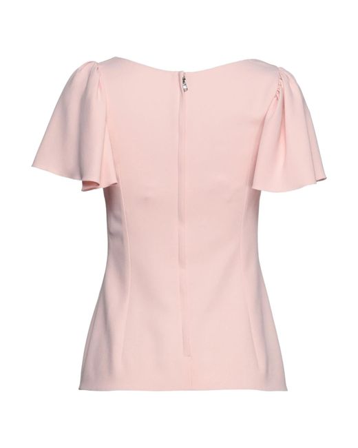 Dolce & Gabbana Pink Minimalist Short-Sleeve Top