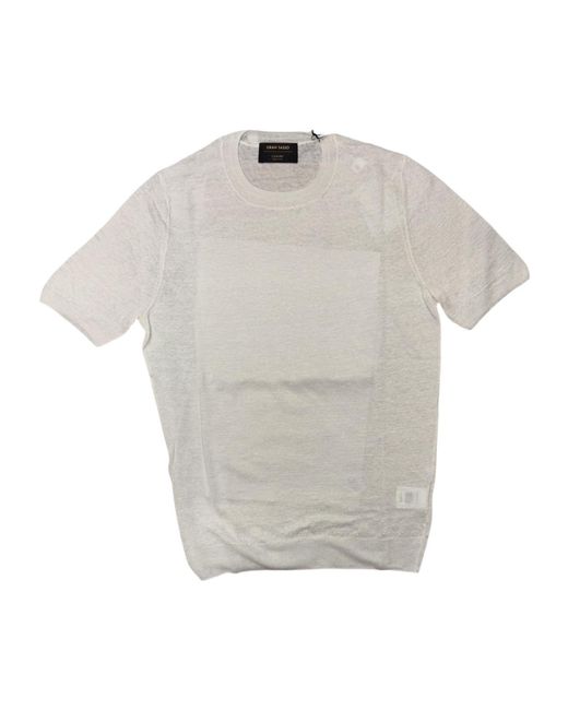 Gran Sasso Gray Crewneck T-Shirt for men