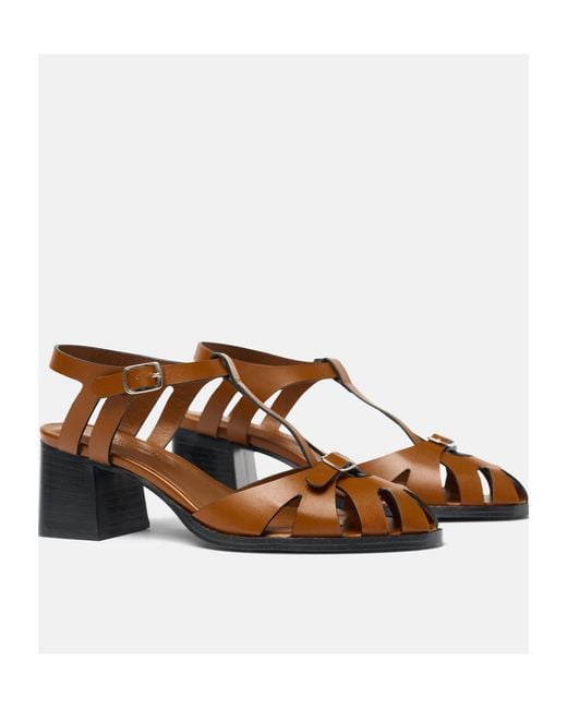 Scarosso Brown Giulia Fisherman Heeled Sandals