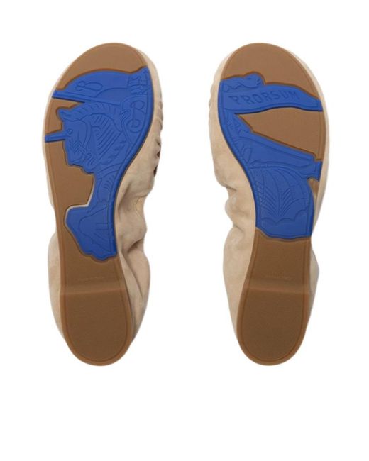 Burberry Natural Suede Fawn Loafers