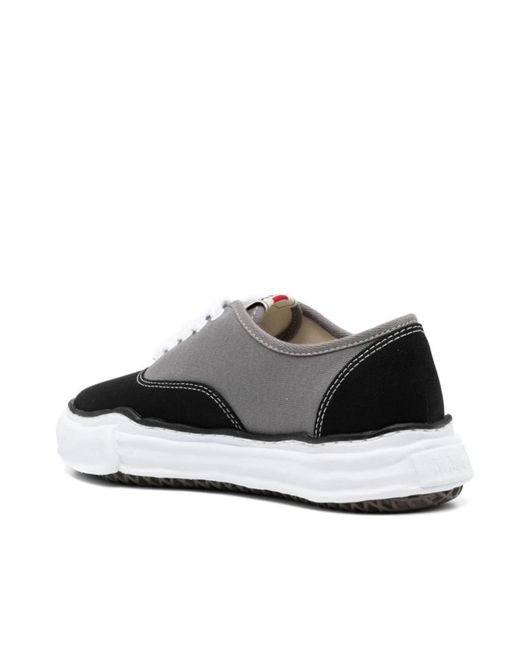 Maison Mihara Yasuhiro Black Round Head Low-Cut Casual Shoes for men