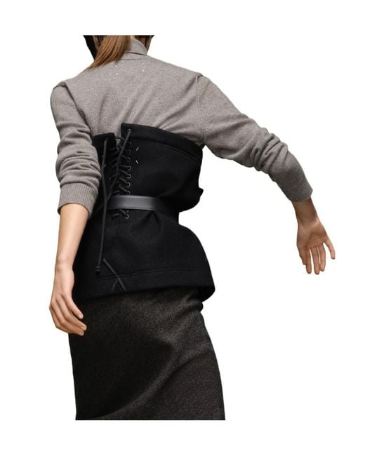 Maison Margiela Black Wool Bodice