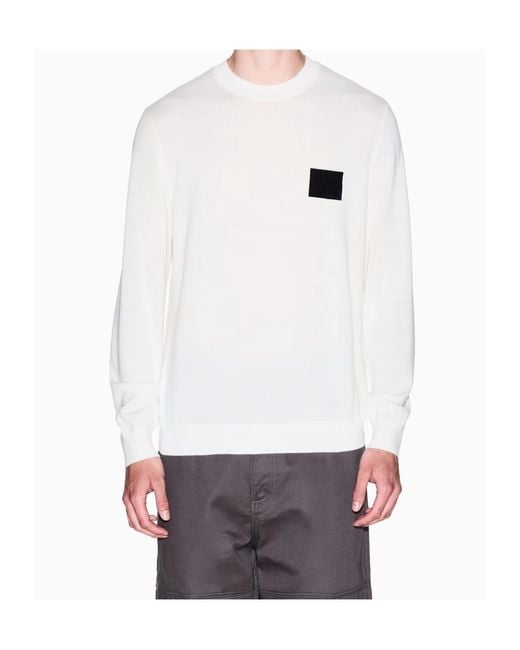 ARMANI EXCHANGE White Wool Sweater for men