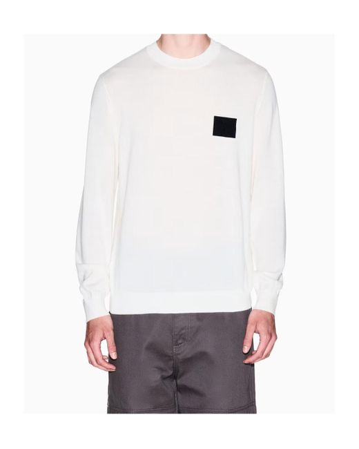 ARMANI EXCHANGE White Wool Sweater for men