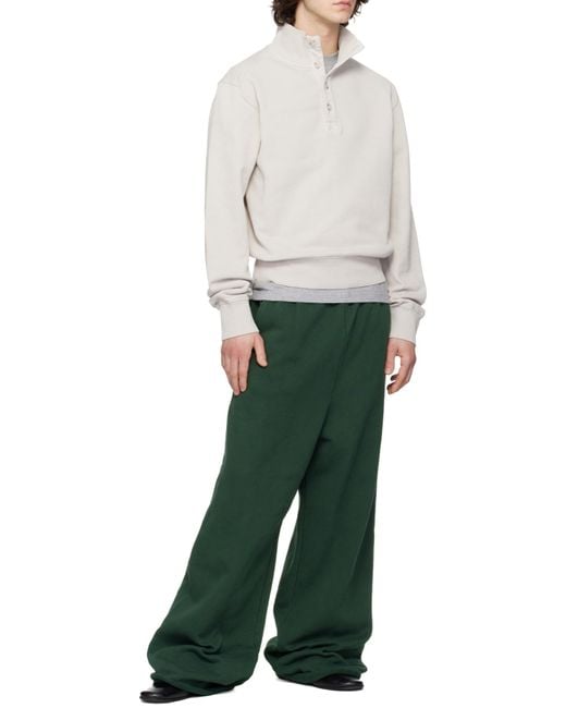 Entire studios Gray Buttoned Stand-Collar Sweater
