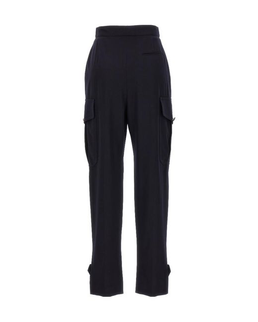 McQueen Blue Straight-Leg Cargo Pants