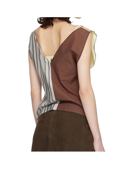 Baserange Natural Striped Top