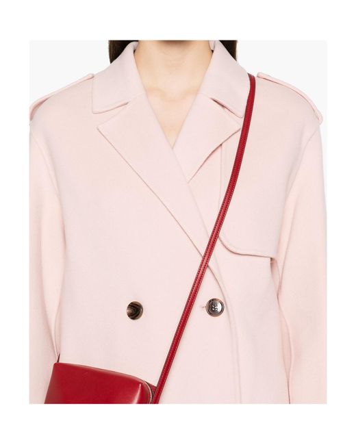 Theory Pink Double-Breasted Coat