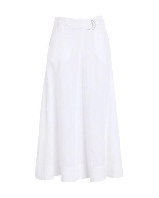 MAX&Co. White Midi Skirt