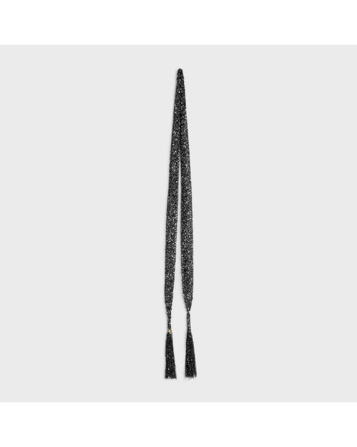 Céline White Thin Scarf