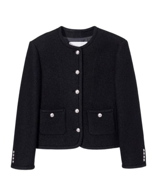 DUNST Blue Tweed Buttoned Jacket