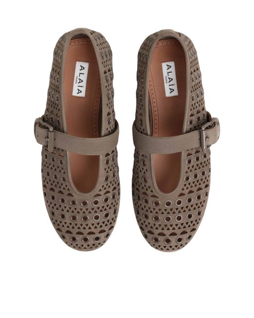 Alaïa Brown Ballet Flats