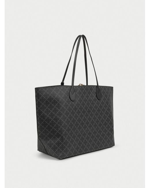 By Malene Birger Black Abi Monogram-Pattern Tote Bag