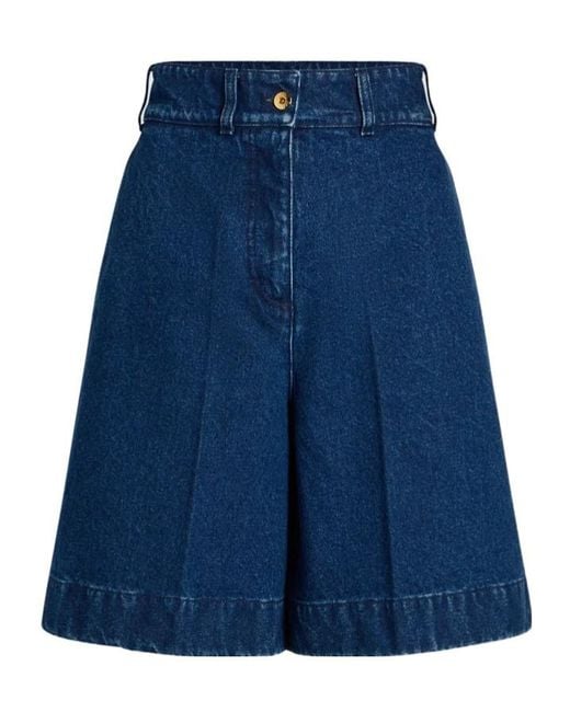 Patou Blue Denim Bermuda Shorts