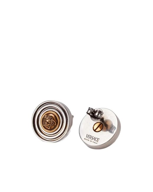 Versace Metallic Orbit Earrings for men