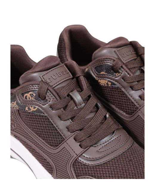 Guess Brown Mazzy Logo Running Shoes
