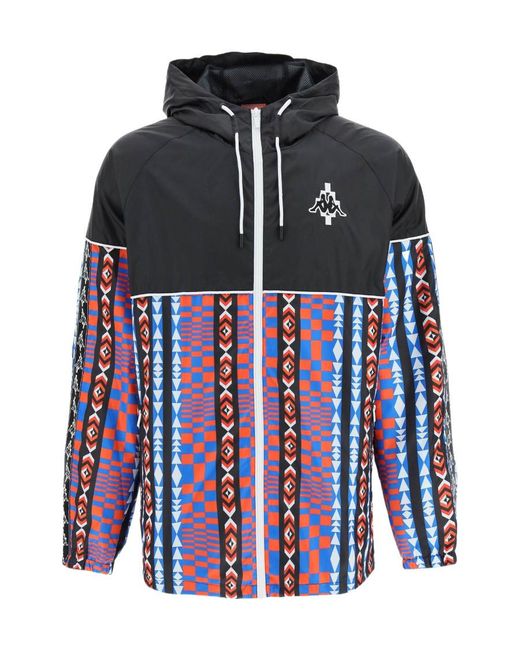 Marcelo Burlon Red County Of Milan X Kappa Geometric Patterned Zipped Jacket for men