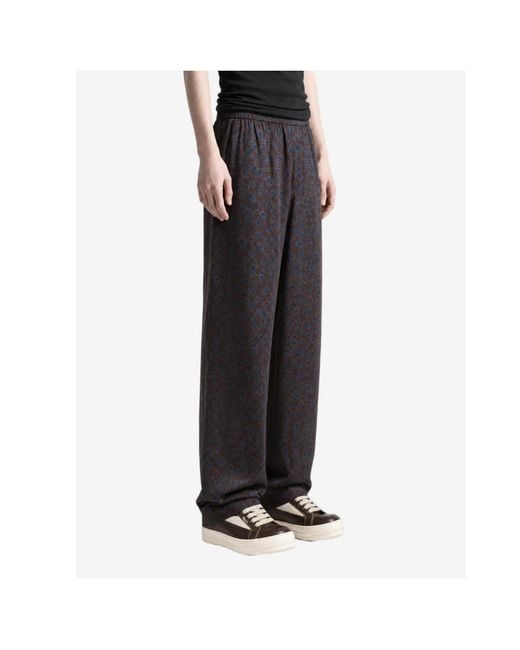 Dries Van Noten Gray Elastic-Waist Casual Trousers for men