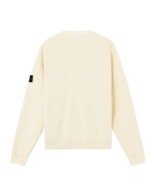 Stone Island Natural Logo Patch Buttoned Cardigan for men
