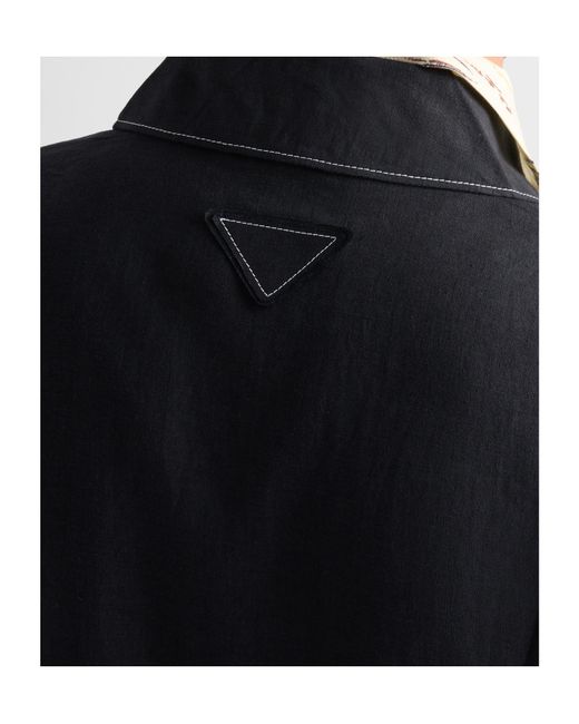 Prada Blue Cotton Blouson Jacket for men