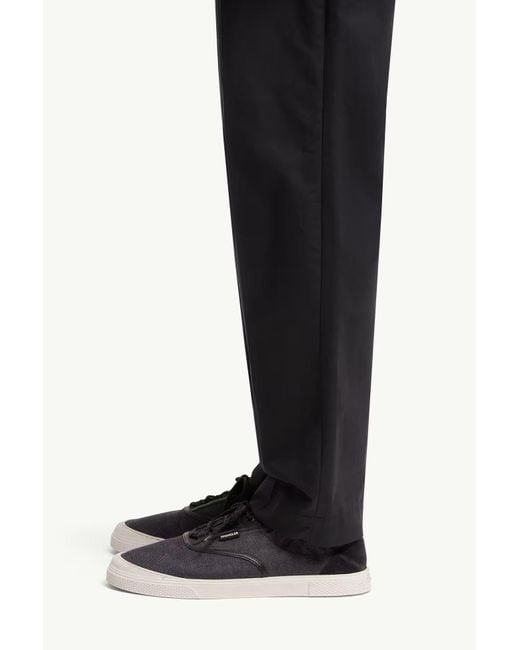 Moncler Blue Logo Patch Straight-Leg Pants for men