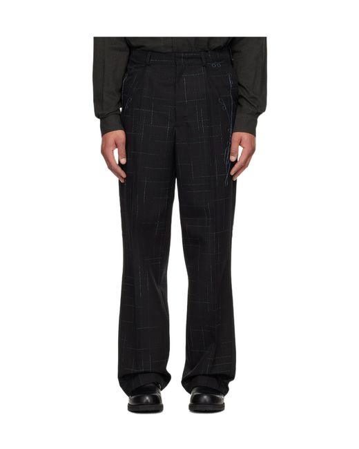 Kiko Kostadinov Black Kormos Military Trousers for men