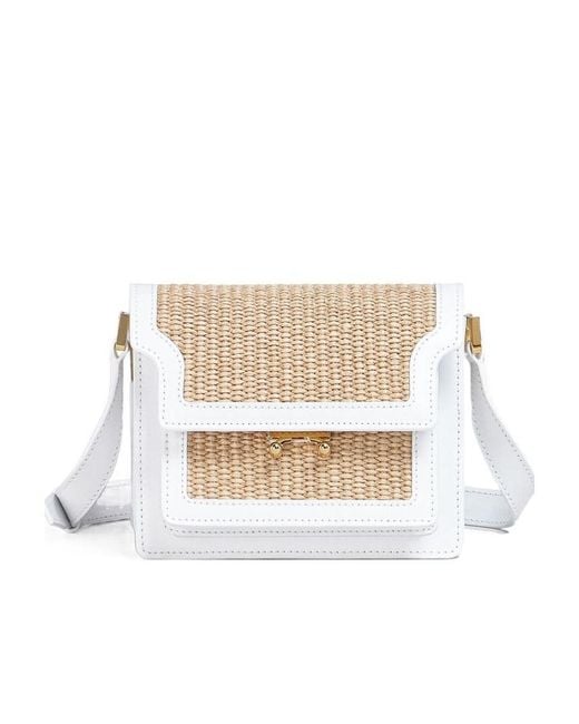 Marni White Trunk Soft Mini Bag