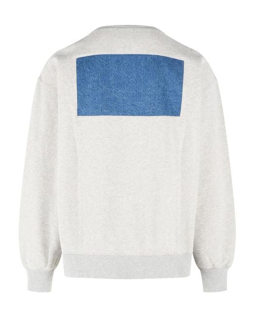 Maison Margiela White Long-Sleeved Crewneck Sweatshirt for men