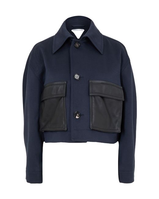 Bottega Veneta Blue Cropped Jacket