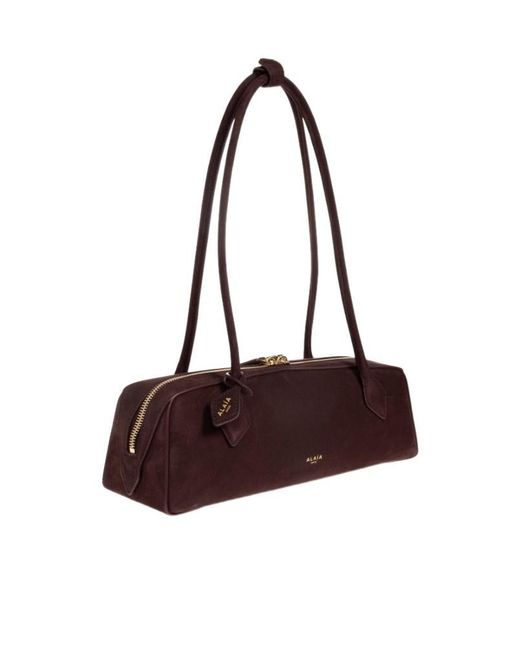 Alaïa Brown Alaïa Le Teckel Medium Shoulder Bag