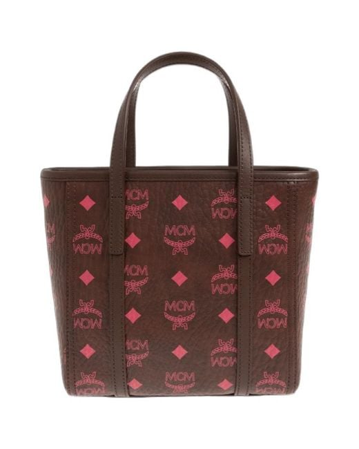 MCM Brown Toni Double-Handle Shoulder Bag