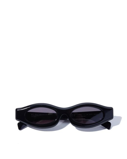 Kuboraum White Cat's Eye Frame Design Sunglasses for men