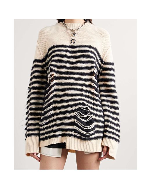 Acne Black Striped Sweater