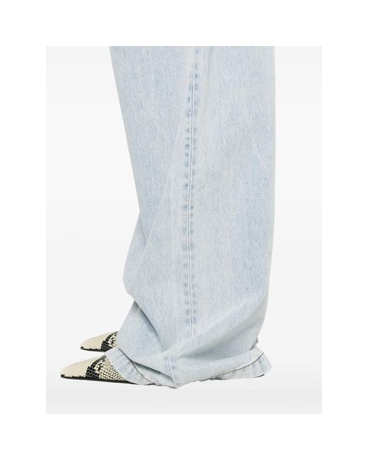Entire studios Blue Front Split Wide Leg Jeans