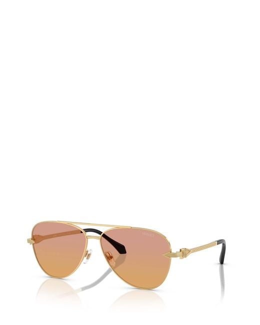Versace Pink Eyewear Pilot-Frame Sunglasses for men