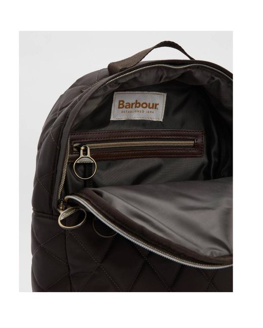 Barbour Black Quilted Backpack