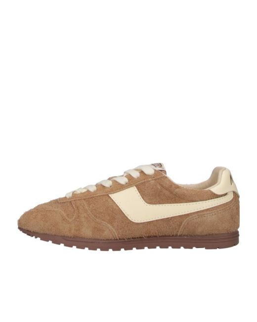 Autry Brown Round-Toe Sneakers