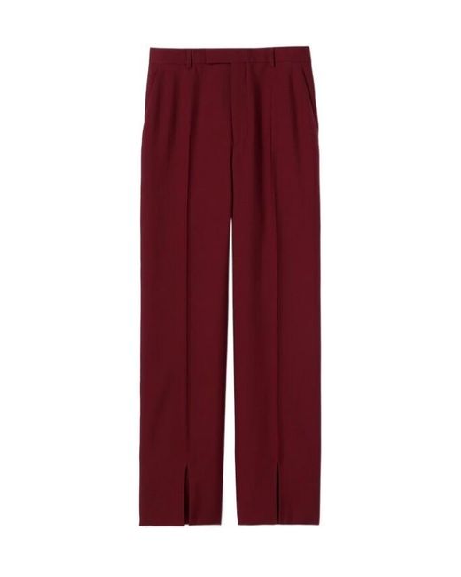 Gucci Red Straight-Leg Trousers