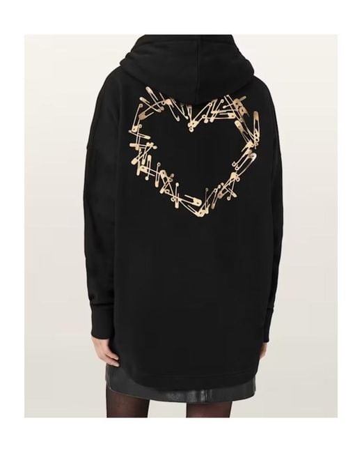 AllSaints Black Core Logo Graphic Hoodie