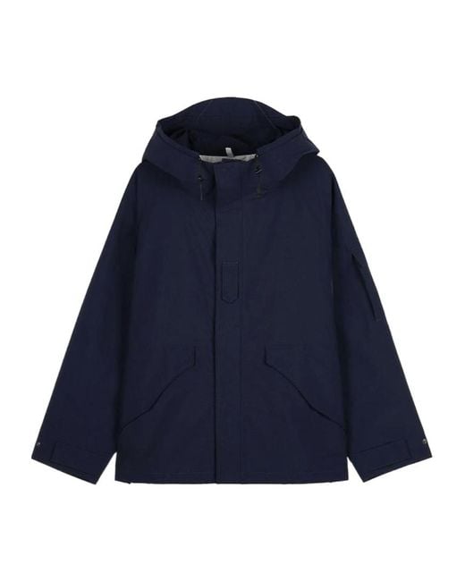 Nanamica Blue 2L Hooded Jacket for men