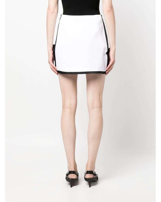 MSGM White Slit Skirt