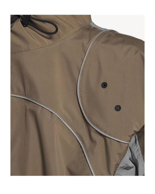 Balenciaga Brown Techwear Zip-Up Hooded Jacket for men