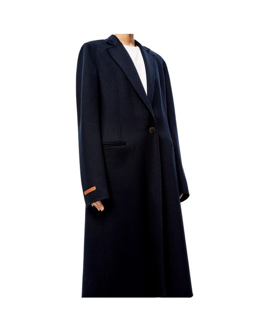 Loewe Blue Single Breasted Coat