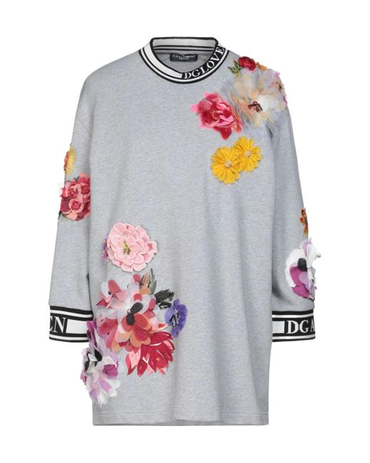 Dolce & Gabbana White Solid Color Crew Neck Long-Sleeve Sweatshirt