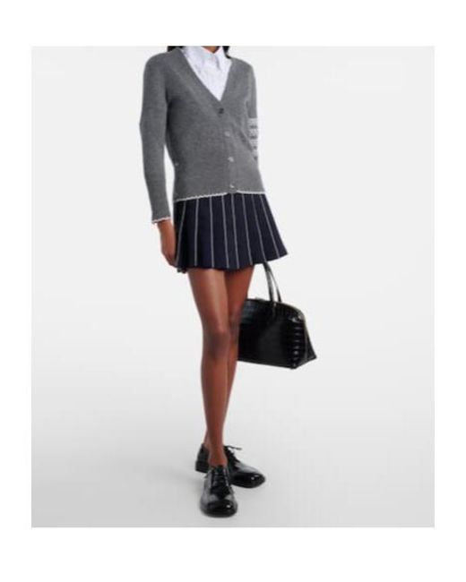 Thom Browne Gray Knitted Cardigan