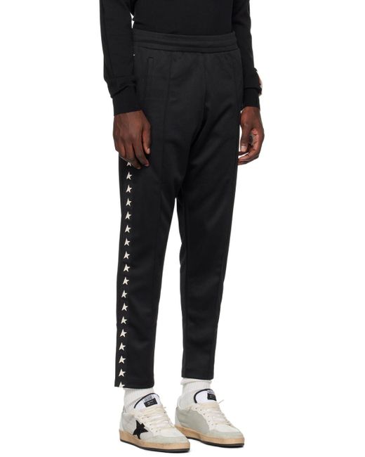 Golden Goose Deluxe Brand Black Logo Star Pattern Sweatpants for men