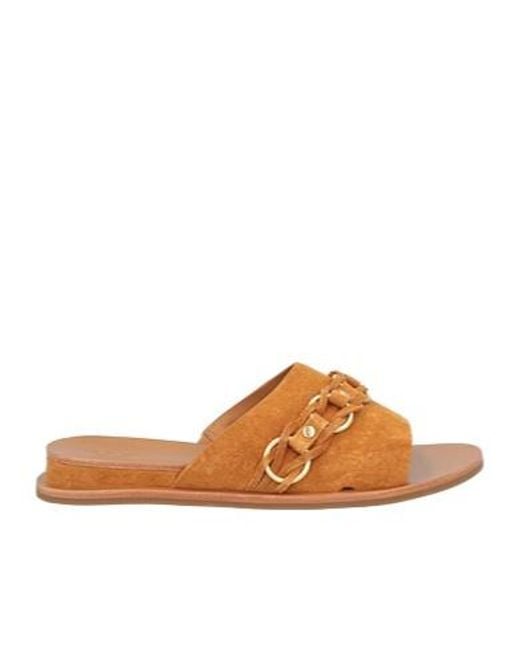 Rag & Bone Brown Logo Flat Sandals