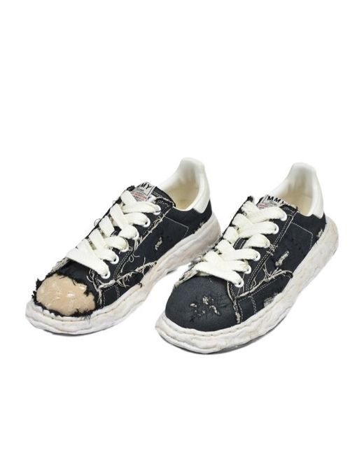 Maison Mihara Yasuhiro Black Charles Og Sole Ripped-Canvas Sneaker for men